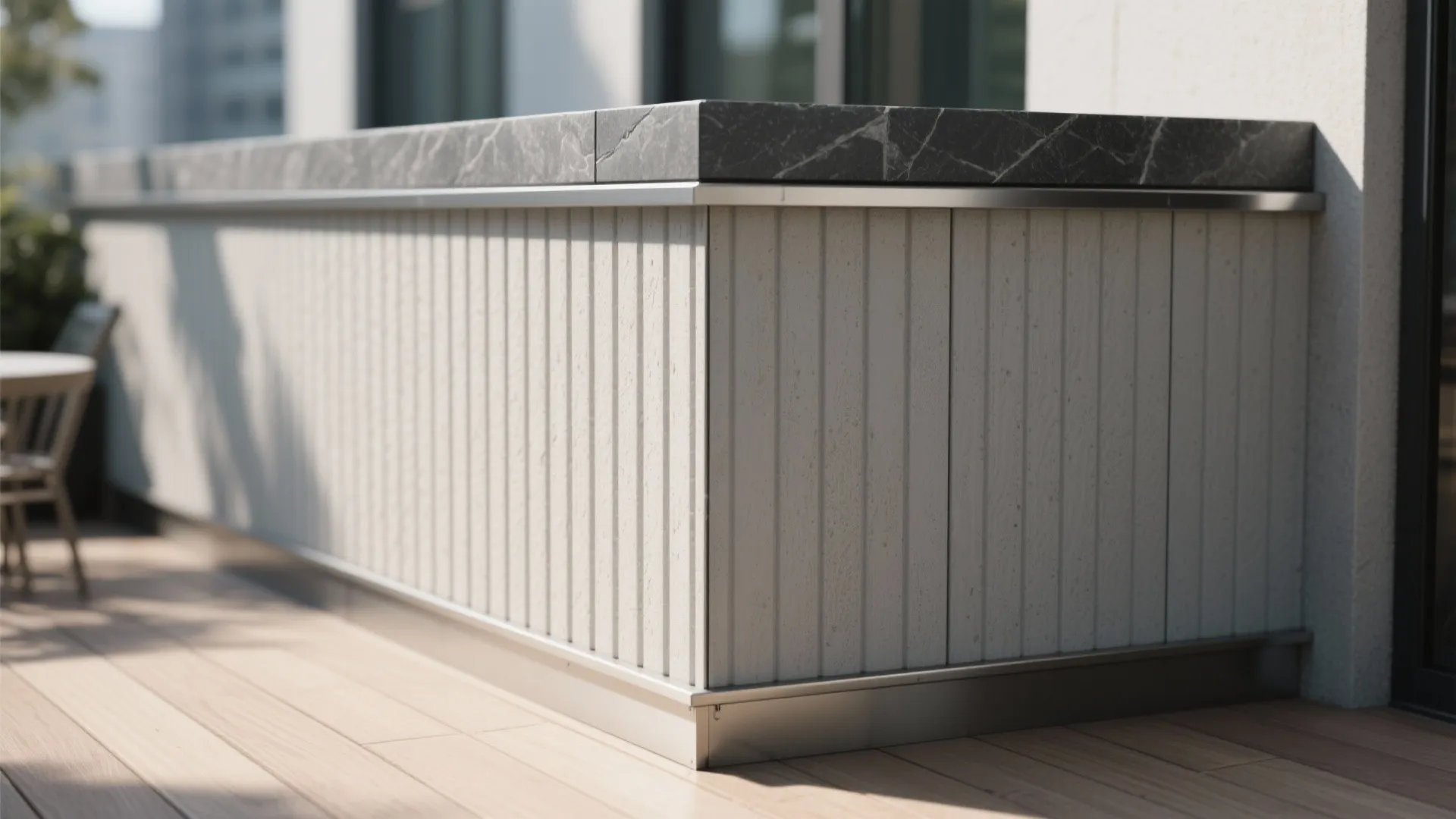 Textured Concrete or Stone Cladding