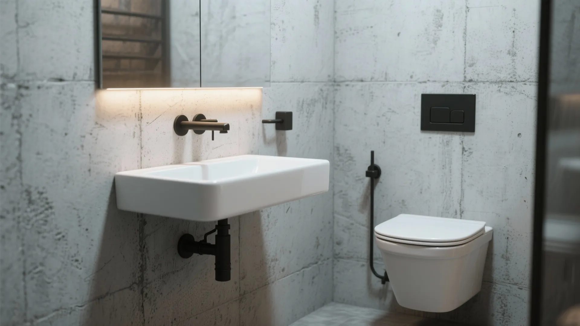 1. Subtle concrete effect for an urban spa