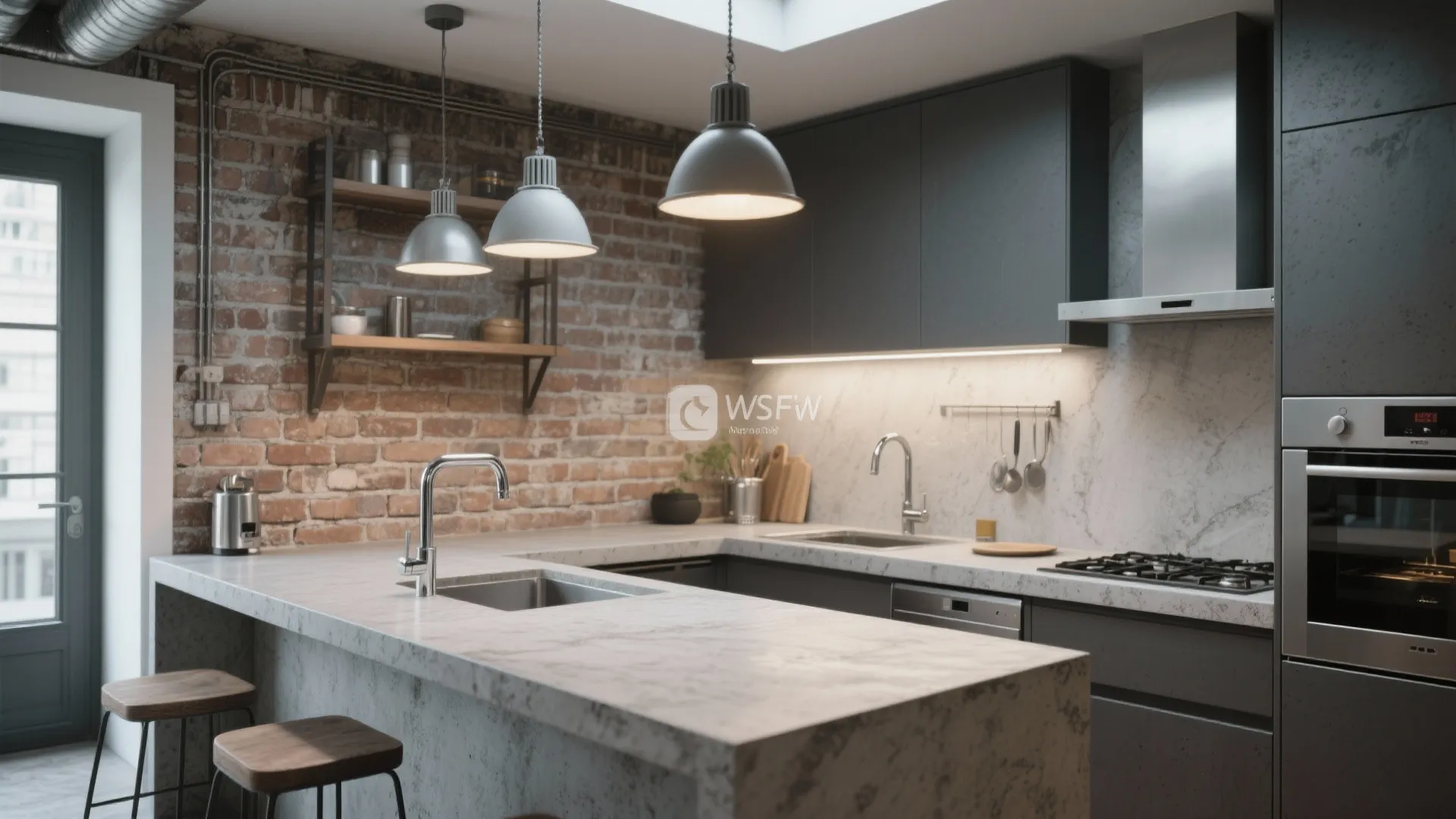 3. Concrete Industrial Chic