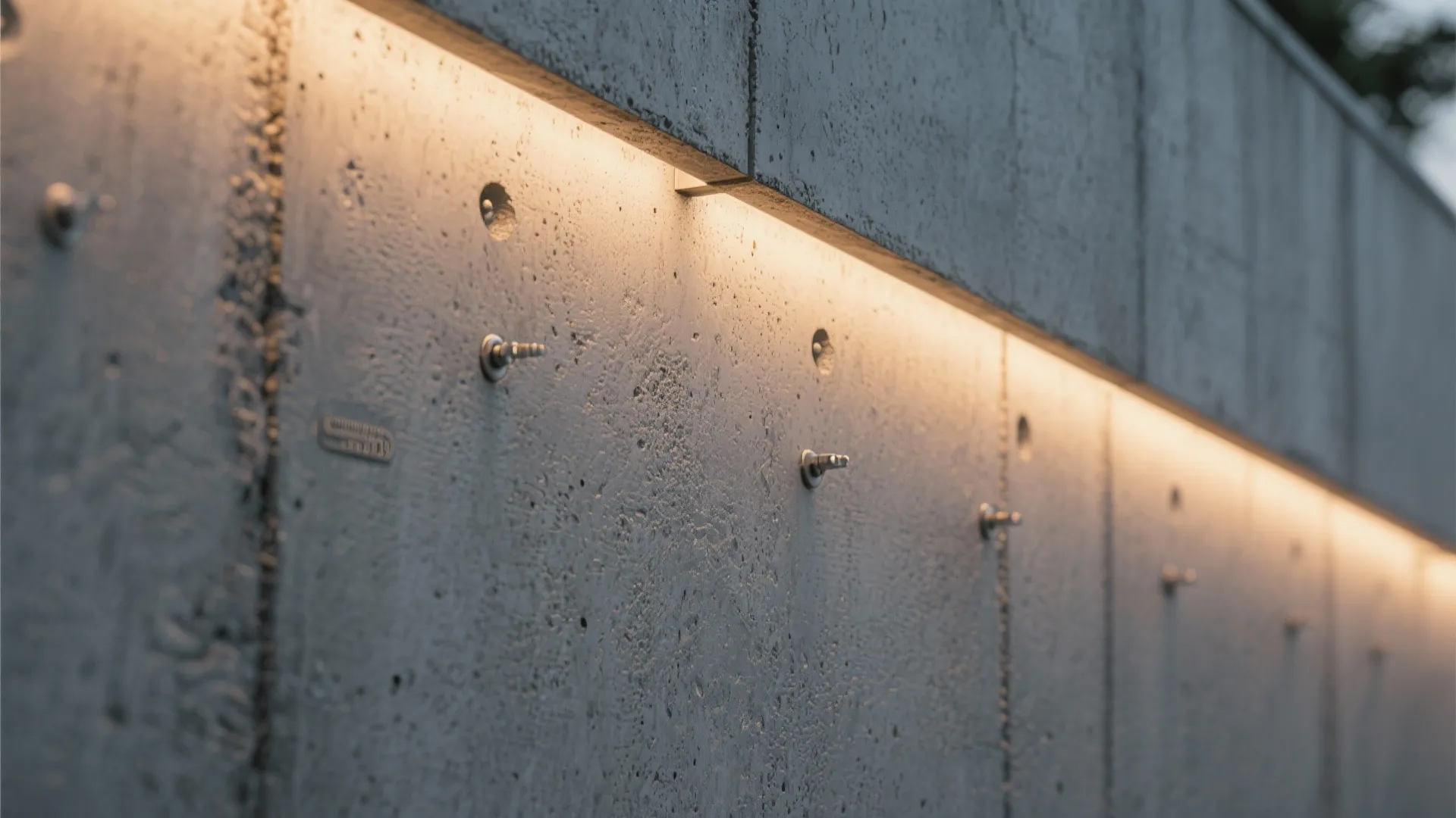 Textured Concrete and Integrated Lighting
