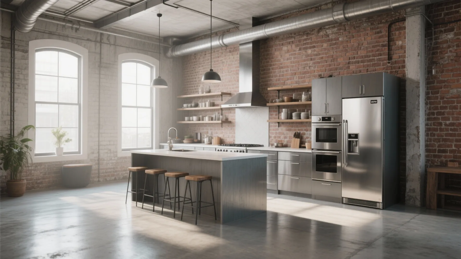 3. Concrete Finish for Industrial Vibes