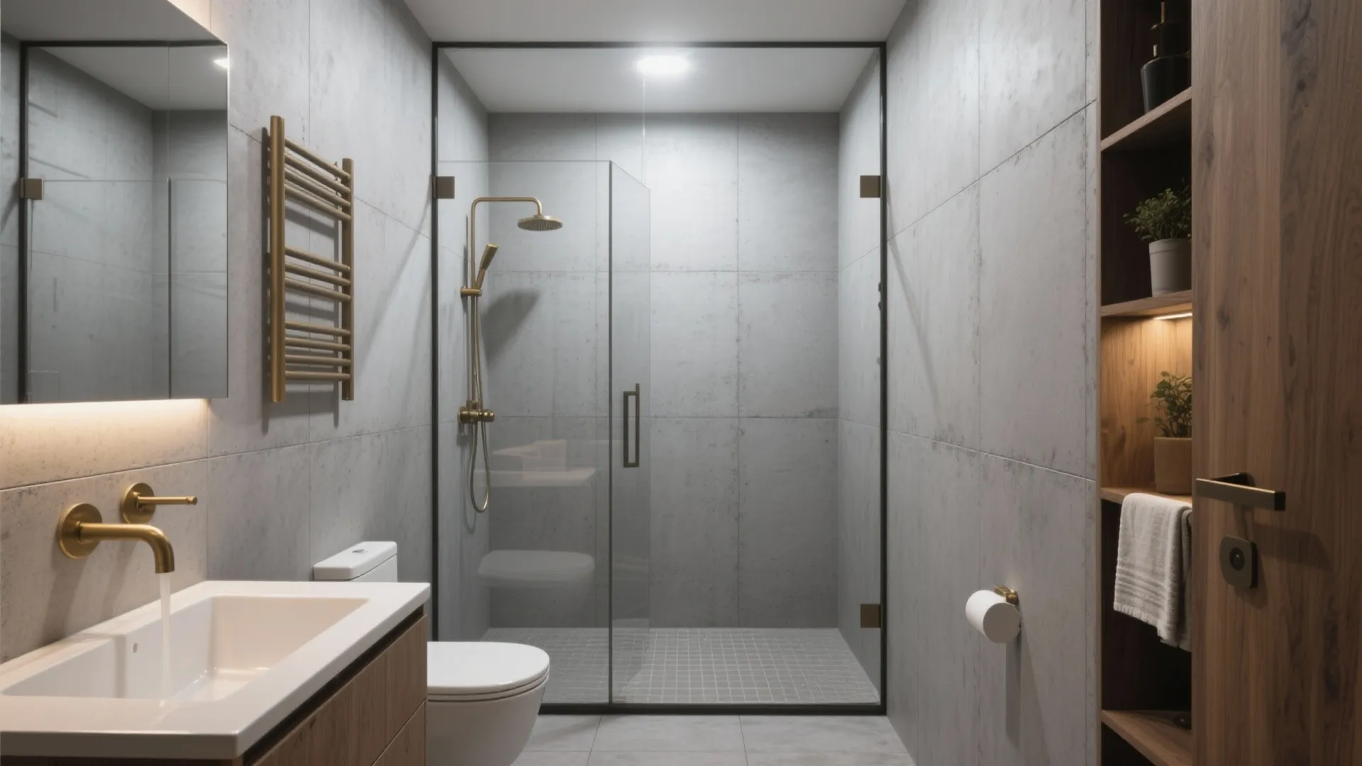 5) Concrete-look textures for modern, grout-minimized continuity