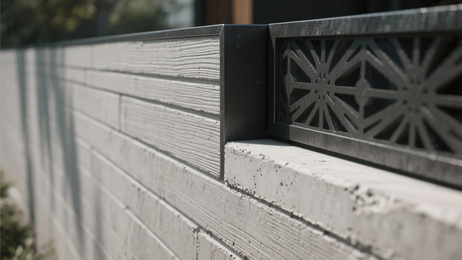 Textured Concrete + Metal Accents