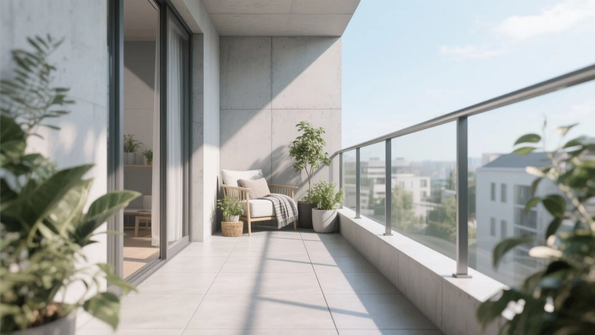 Concrete-Look Tiles for Modern Minimalism