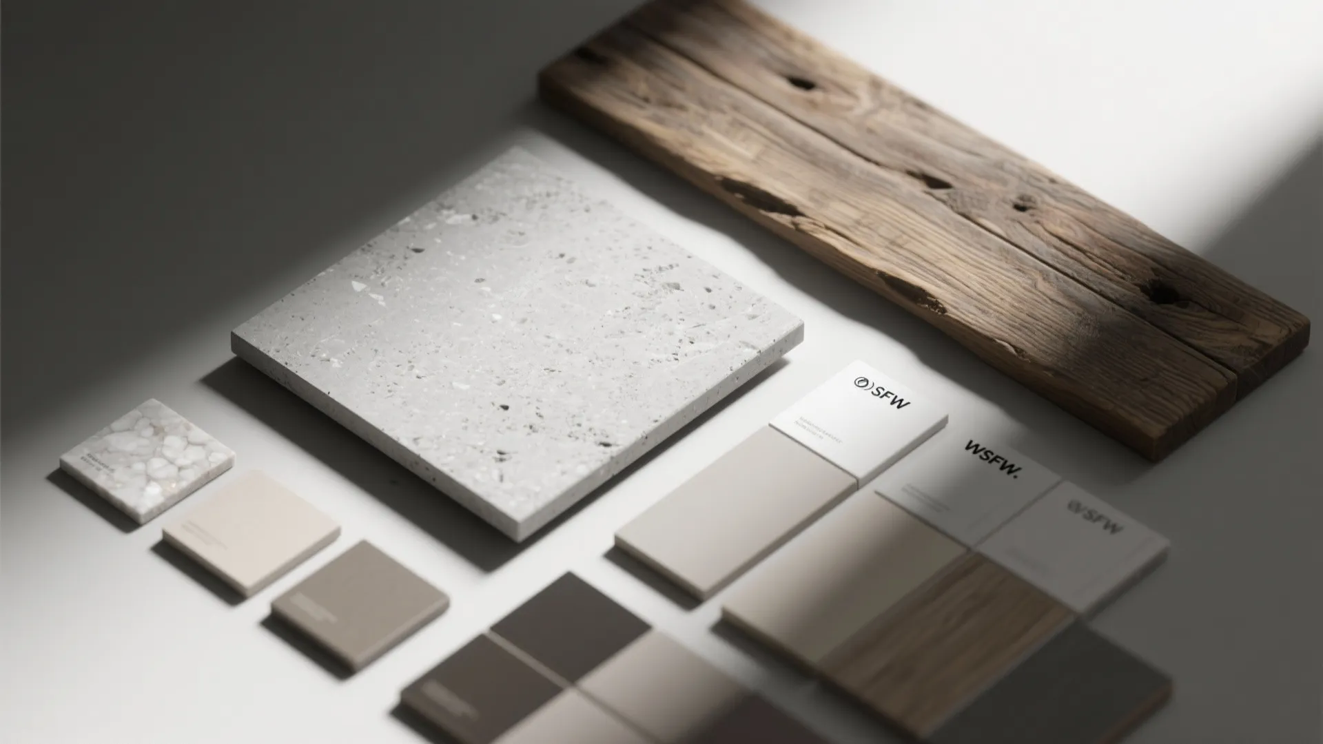 3. Concrete-Look Countertops Paired with Reclaimed Oak