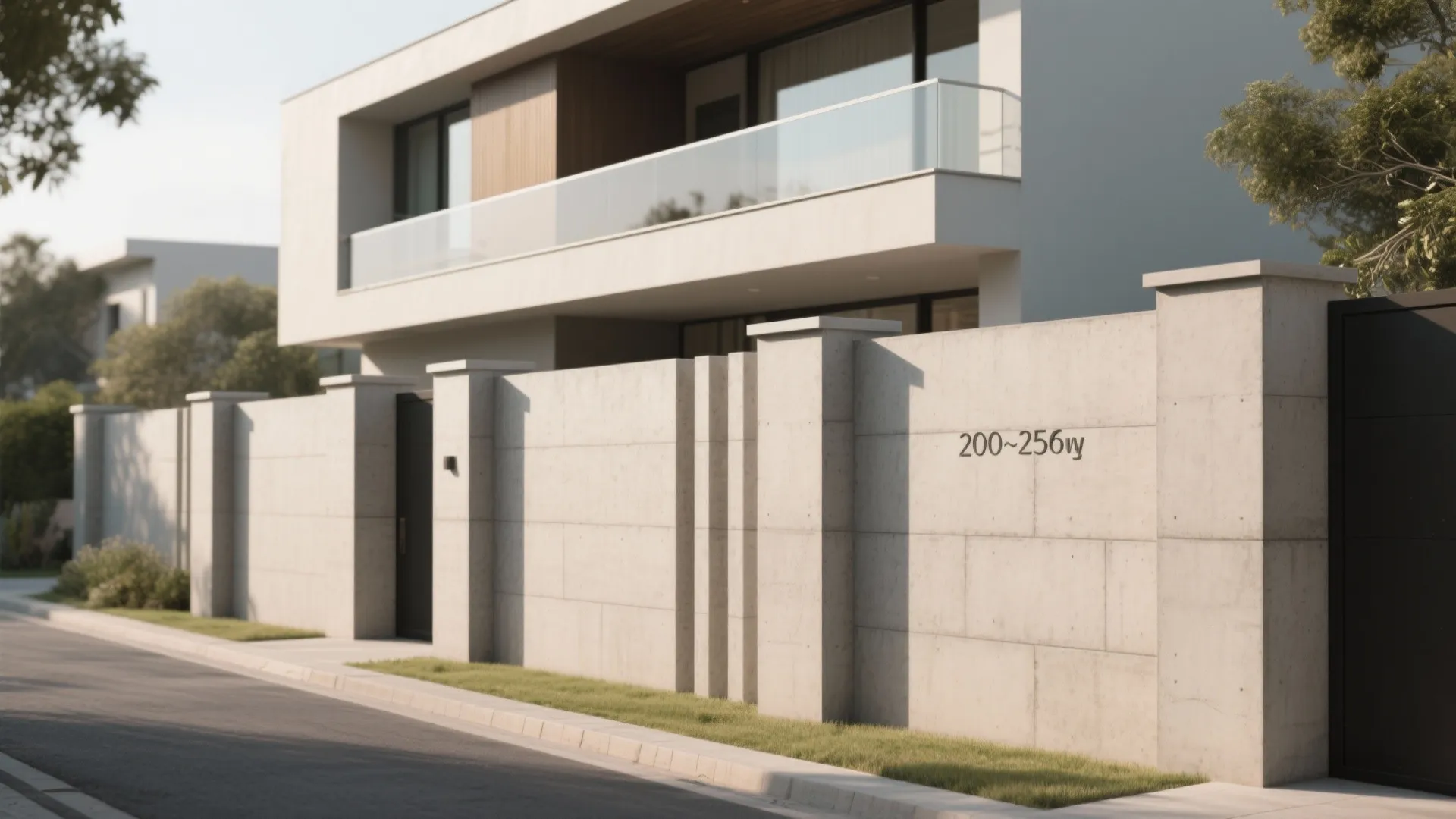 1) Sculpted Concrete with Shadow Lines