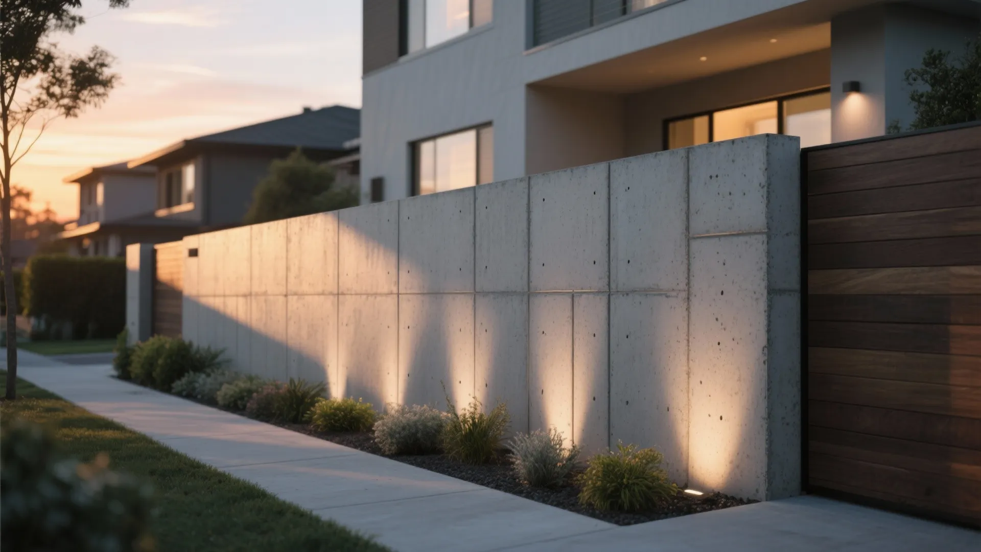 Textured Concrete with Shadow Lines