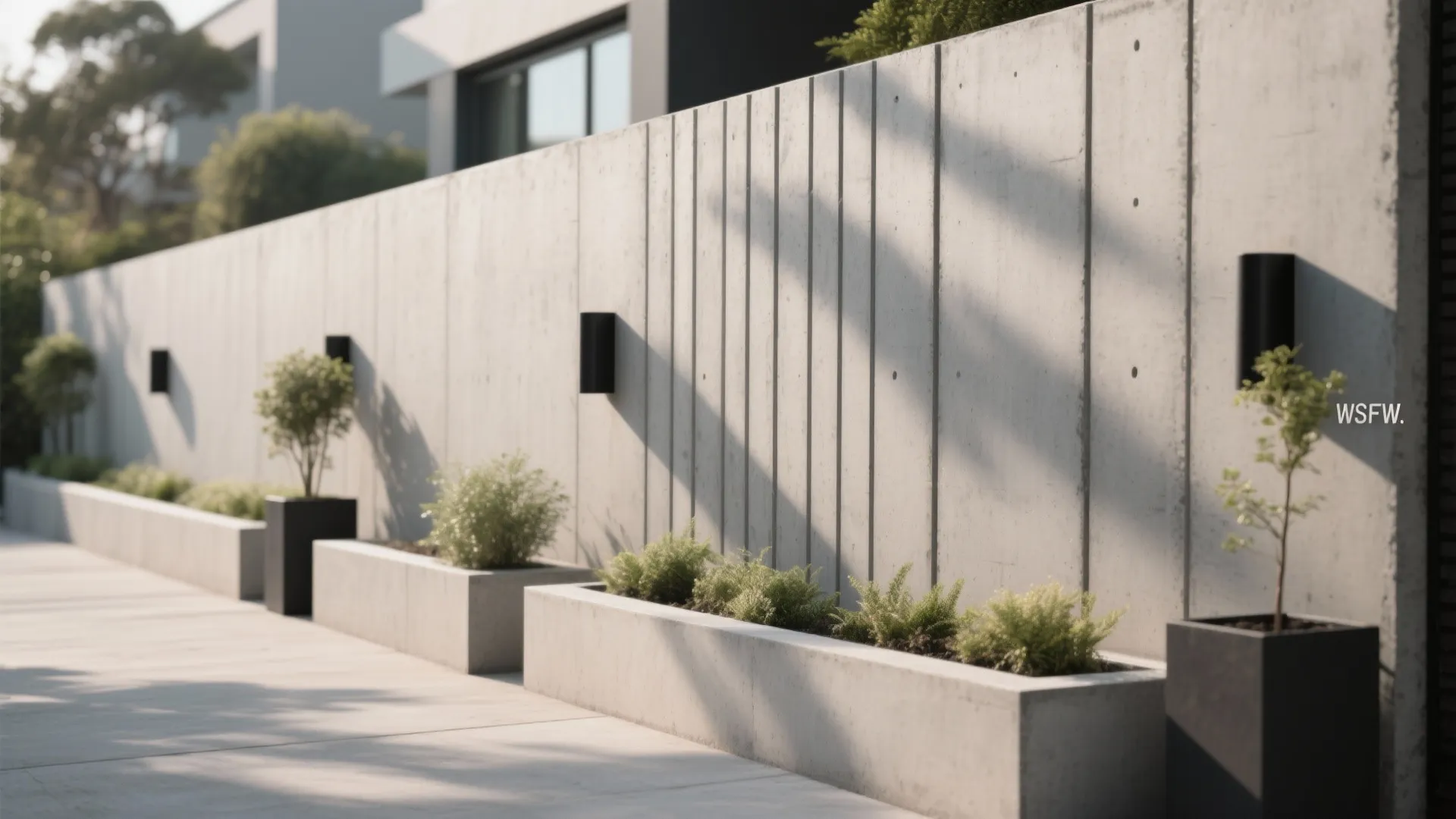 Textured Concrete and Shadow Lines