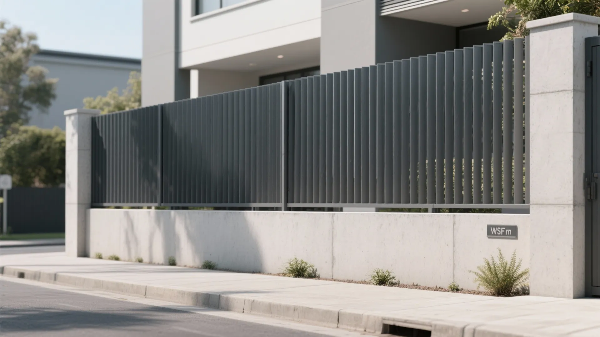 Minimalist Concrete + Slatted Metal