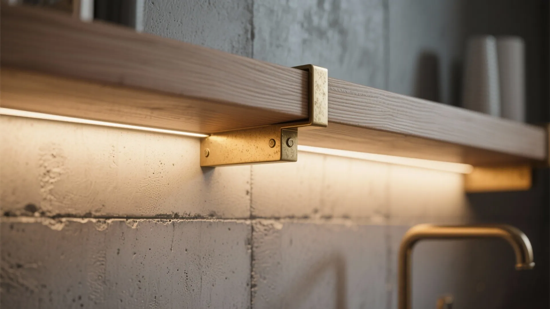 Warm It Up: Wood, Brass, and Soft Lighting with Cement