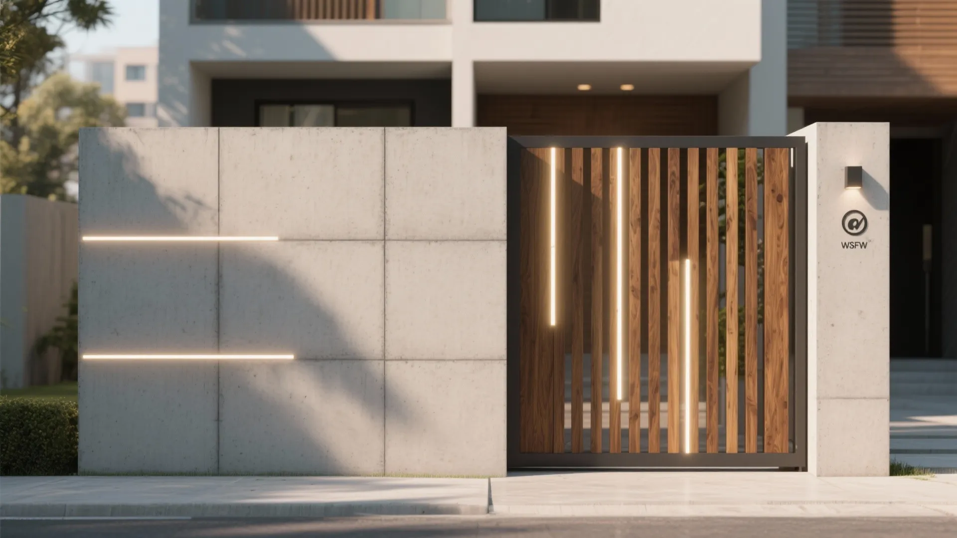 Minimalist Concrete and Wood Fusion