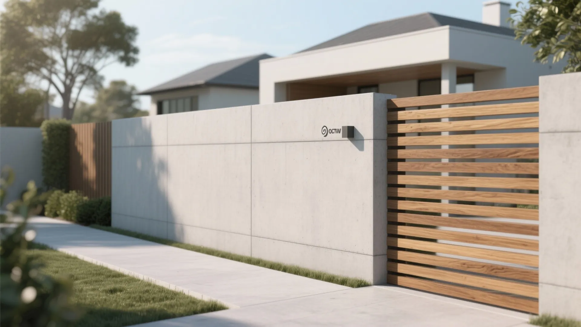 1. Minimalist Concrete and Wood Combination