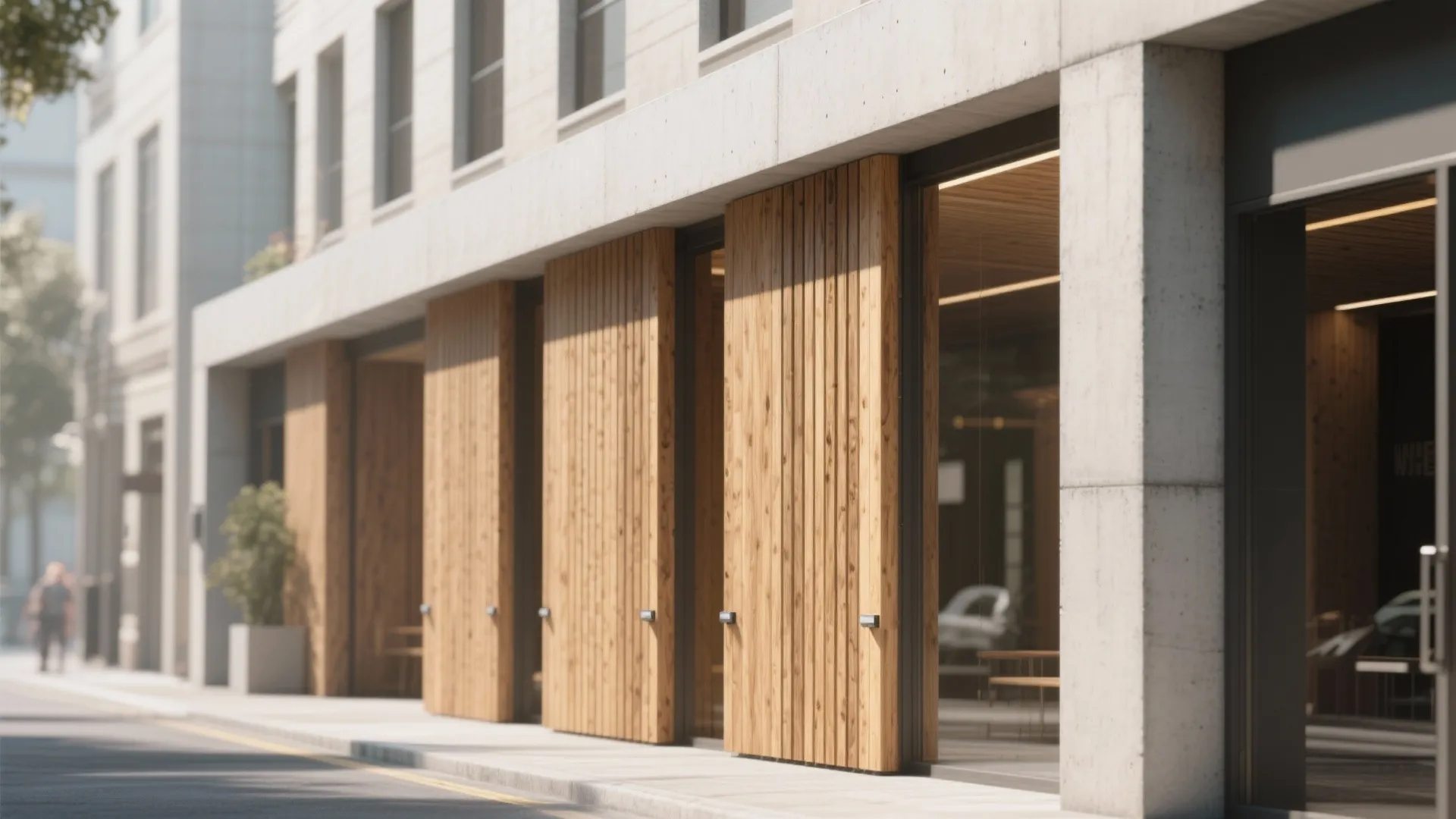 Concrete Frame with Timber or WPC Battens