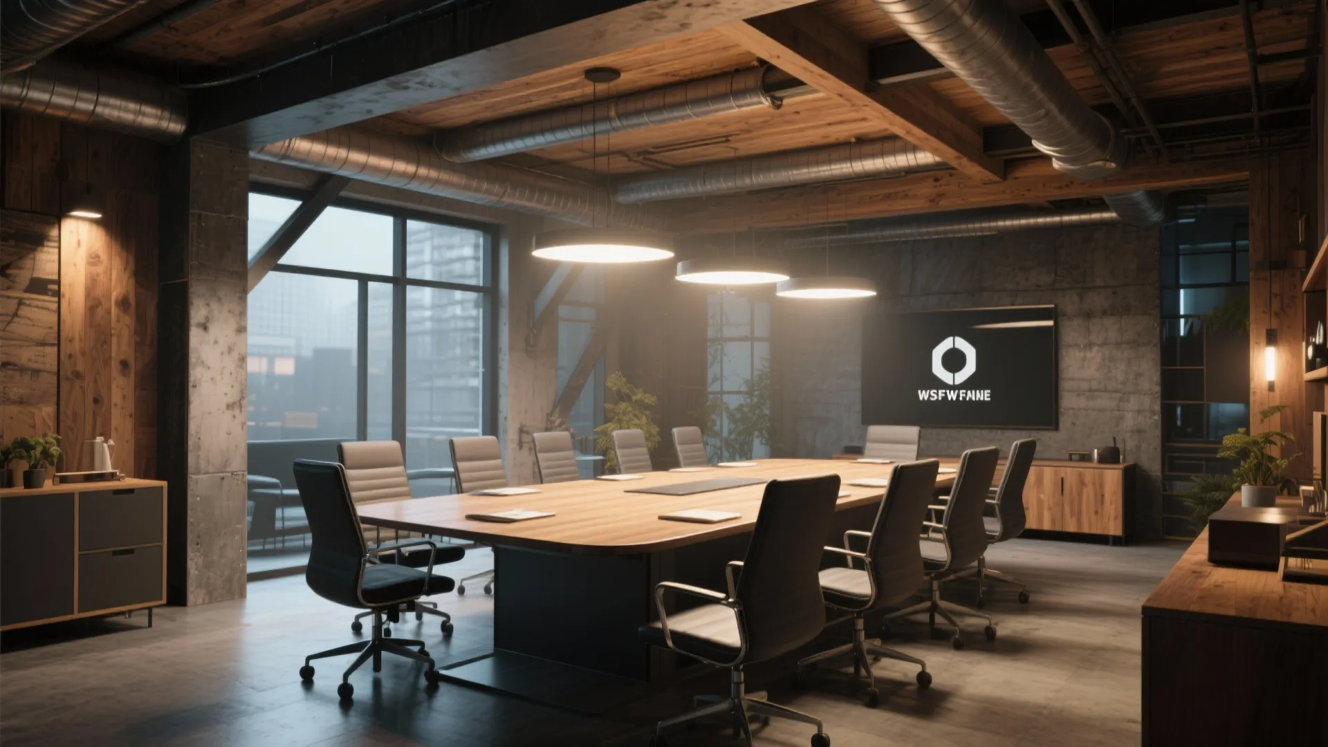 2. Exposed Beams for Industrial Character