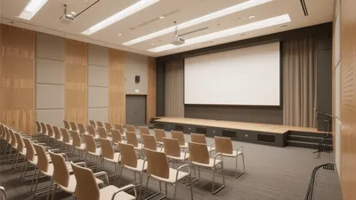 Modern Auditorium Design with Acoustic Panels