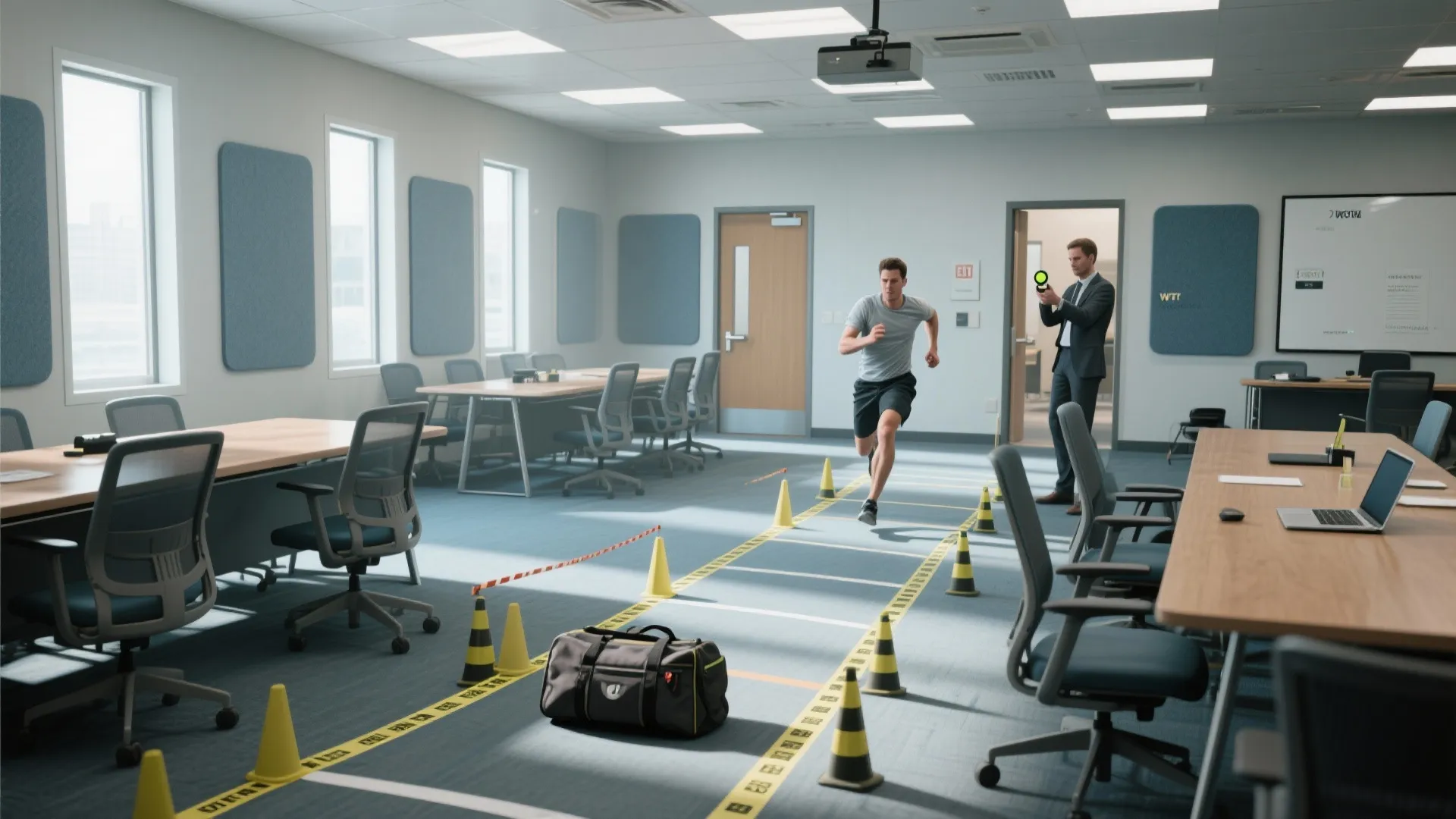 3. Conference Room Obstacle Sprint