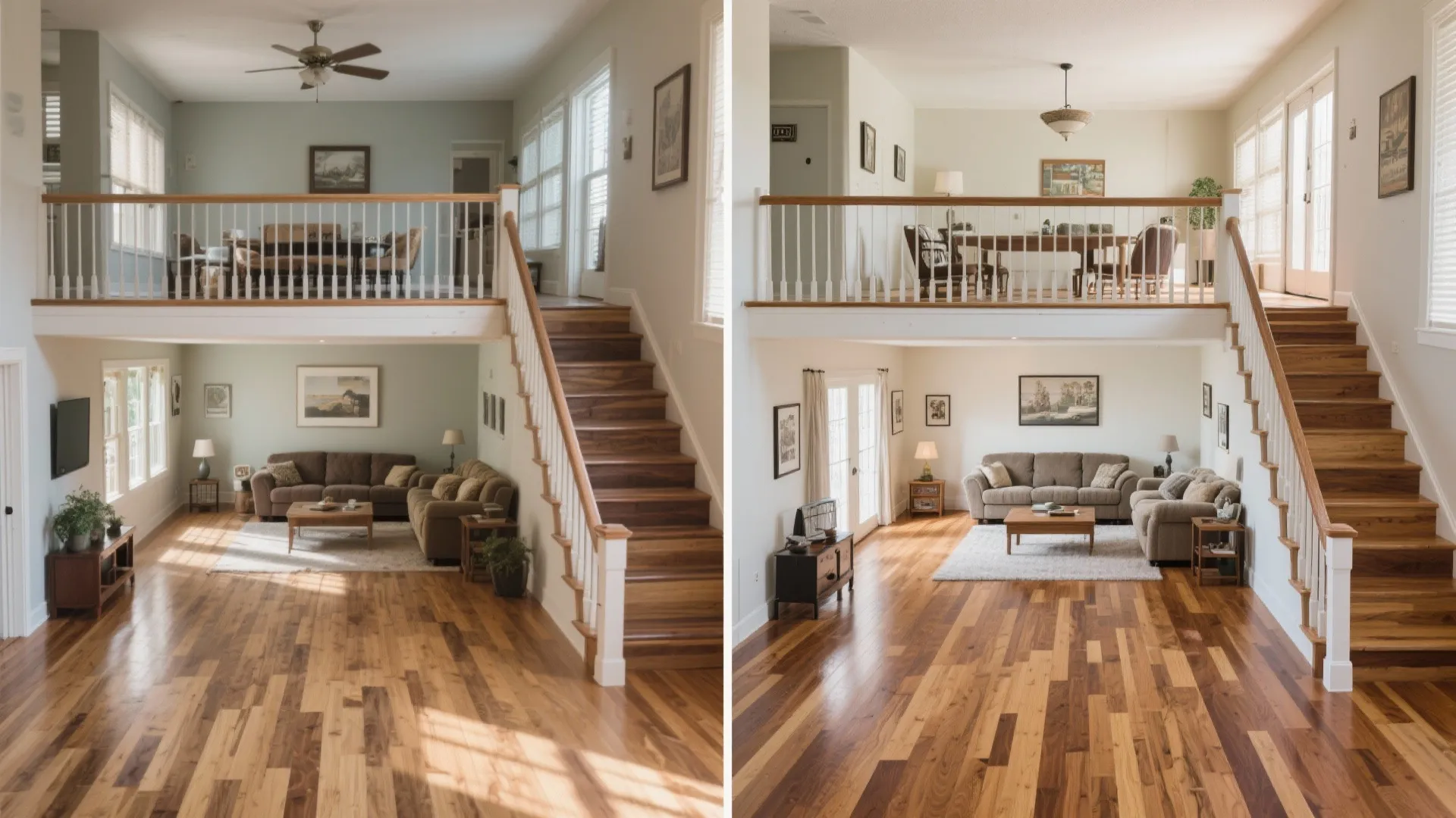 7. Consistent Flooring Across Levels