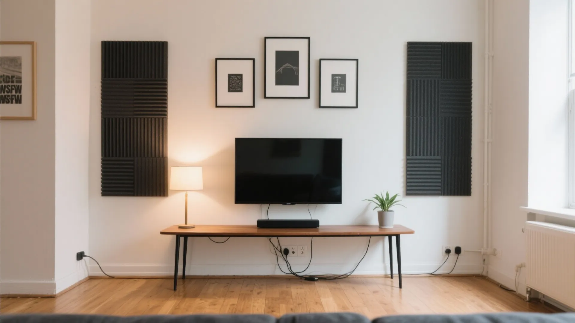 Low Console + Art Wall: The Flexible, Rent-Friendly Option