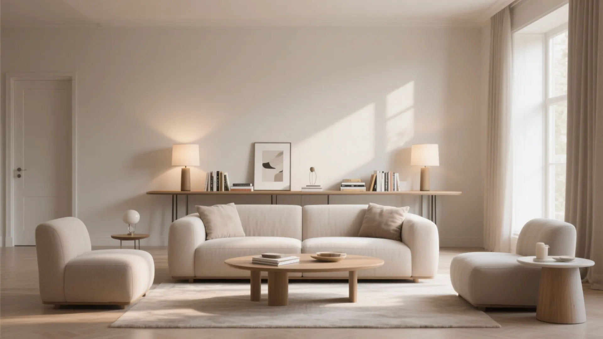 7. Adding a Console Behind the Sofa