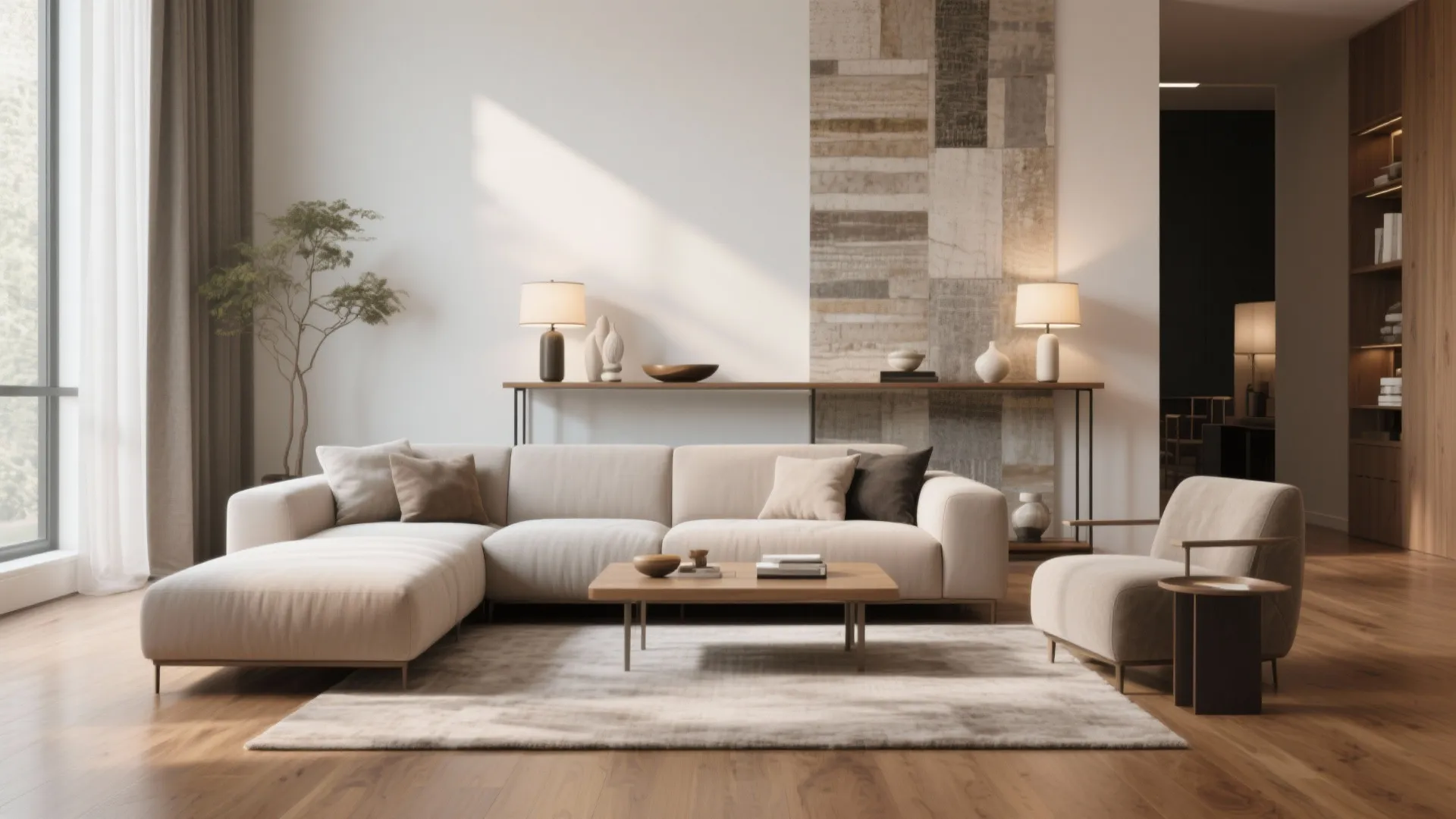 9. Adding a Console Table Behind the Sofa