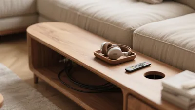 Modern Wooden Coffee Table with Smart Storage Solutions