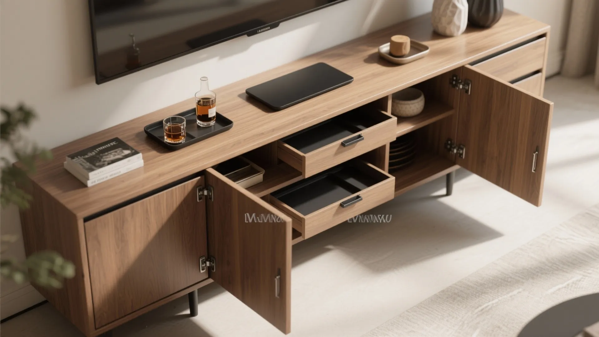 Convertible Console-to-Shelves