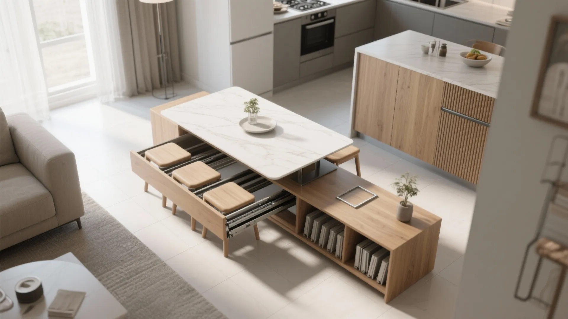 3. Narrow console-to-table conversion