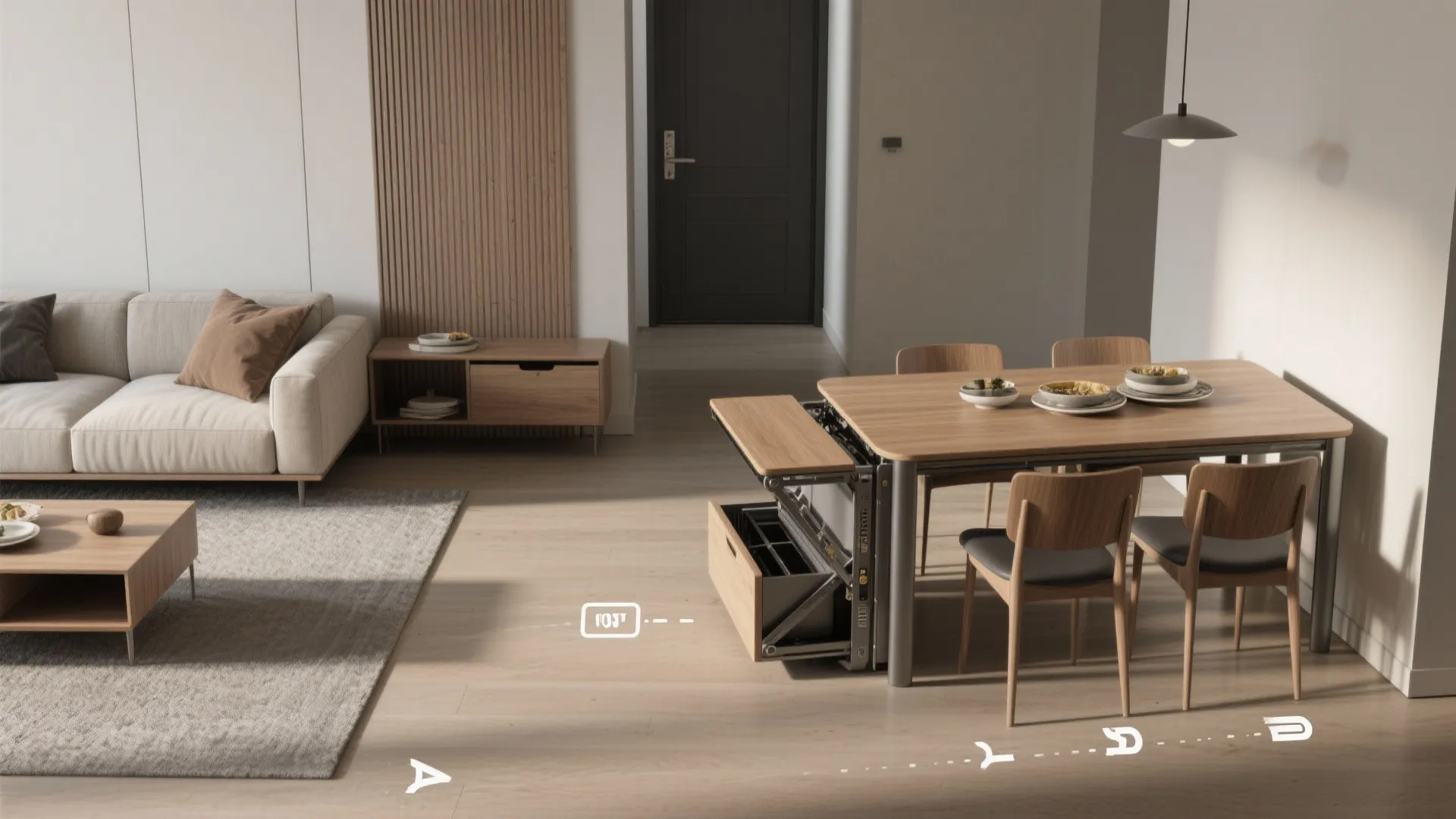 4. Console-to-dining convertible table