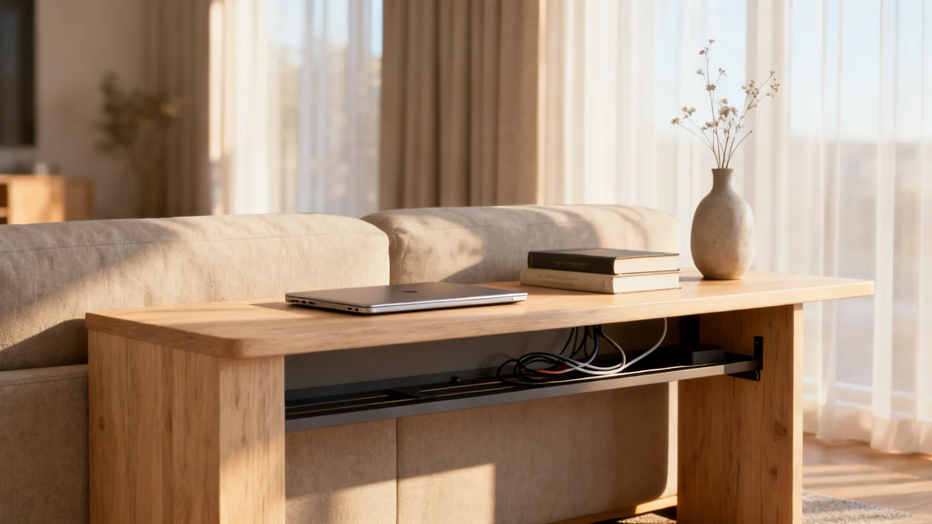 2. Console table as desk