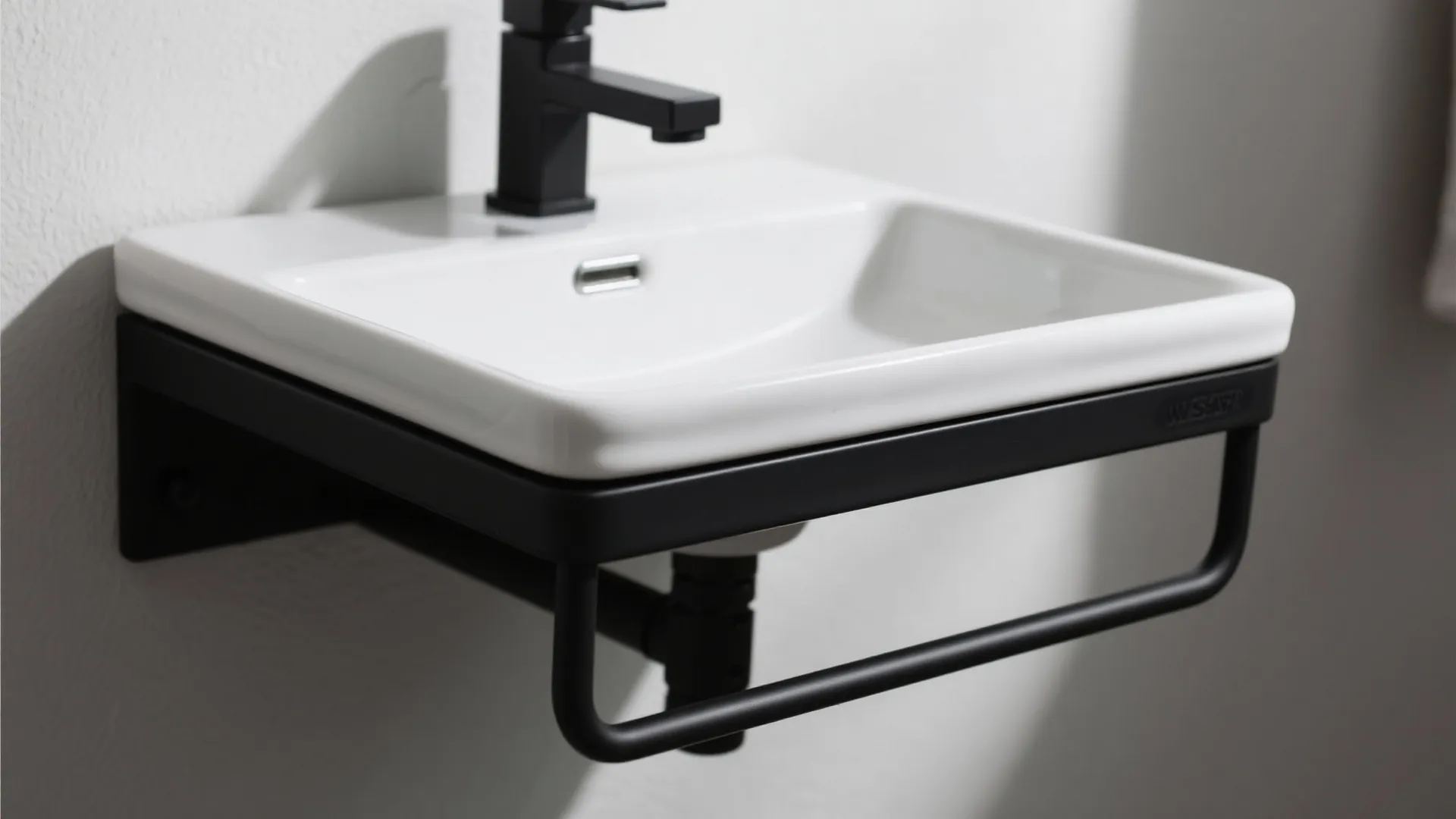 3) Console Sink With Open Base and Towel Bar