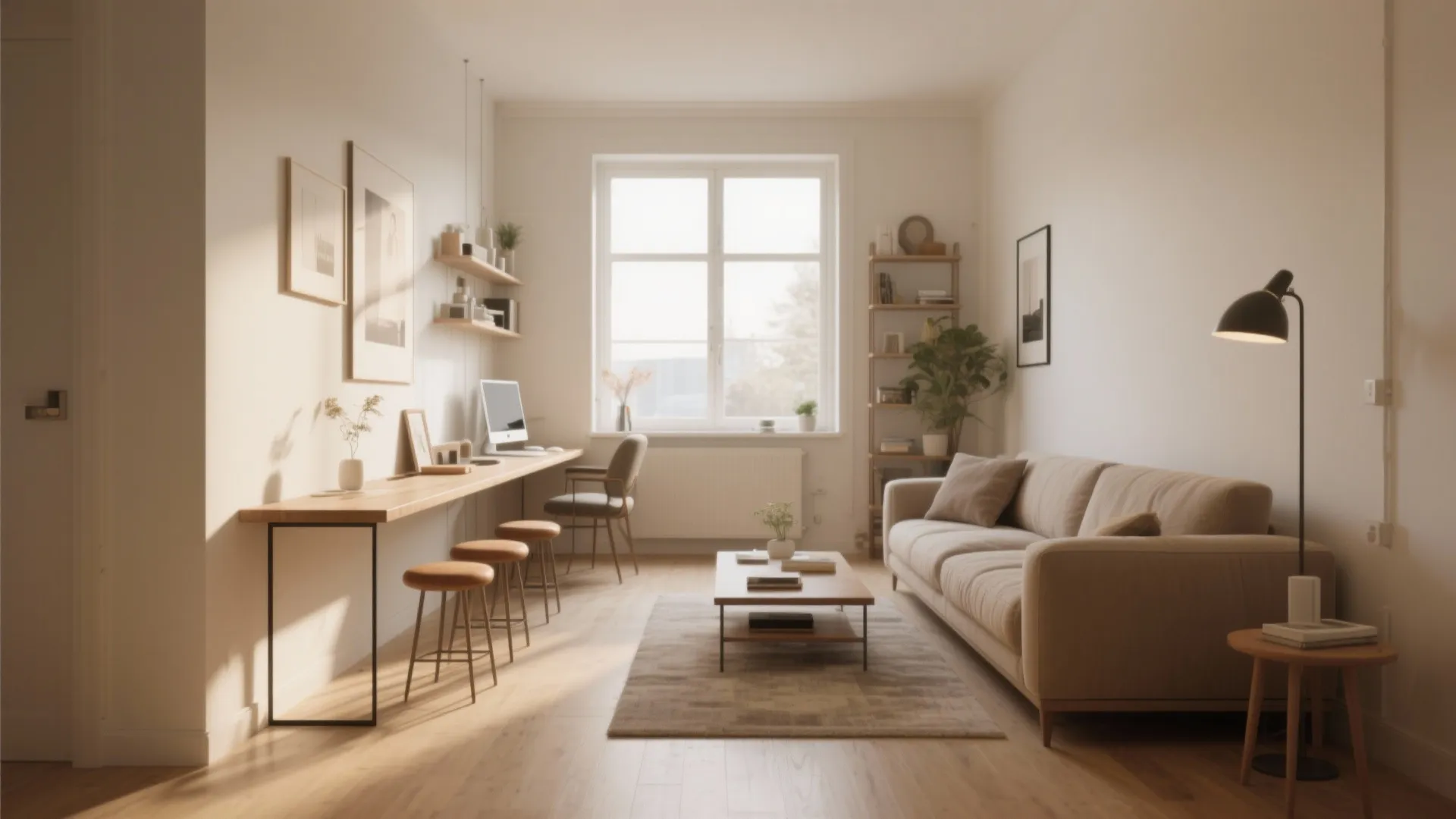 5. Narrow Console as a Divider