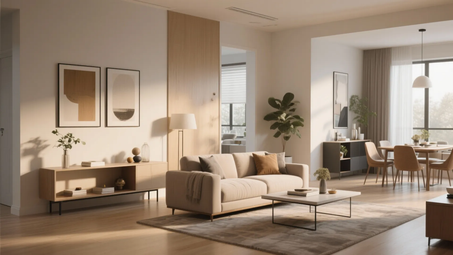 6. Console Table as a Space Divider