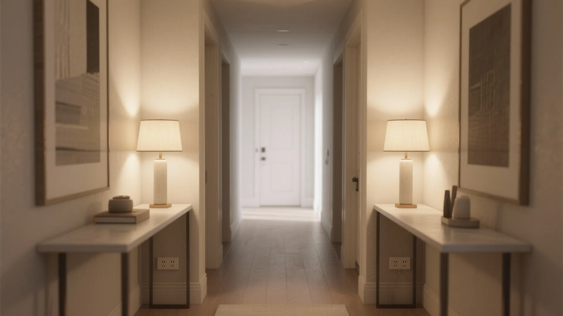 1. Flank a Narrow Console for Instant Ambience