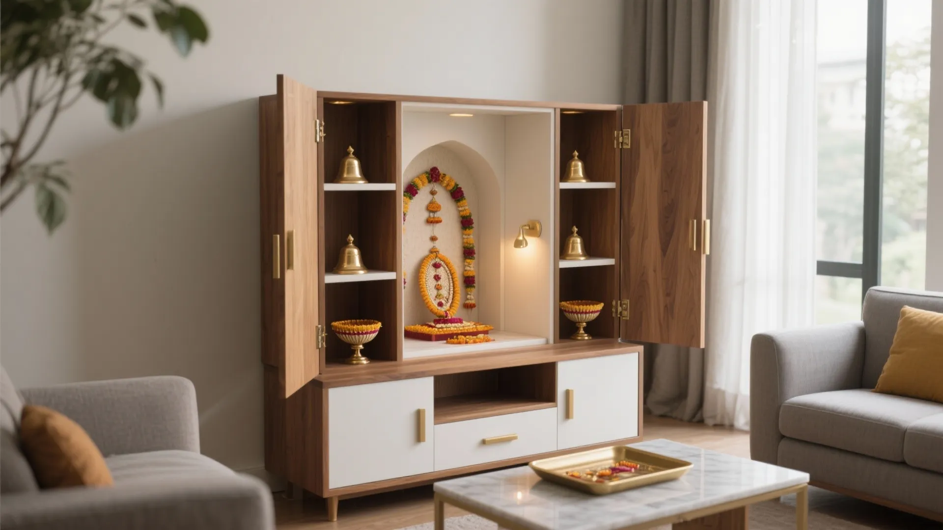 Transforming Console with Fold-Out Wings