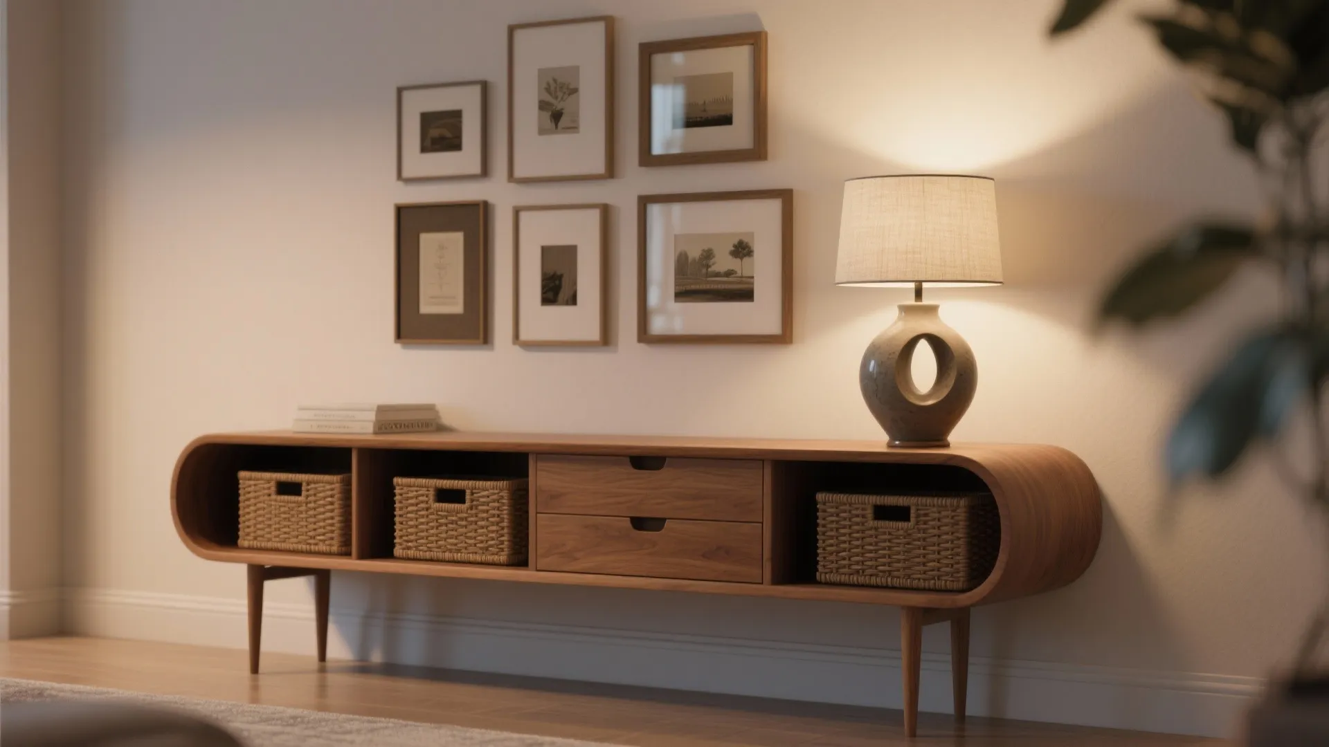 Statement Console and Gallery Wall for Personality