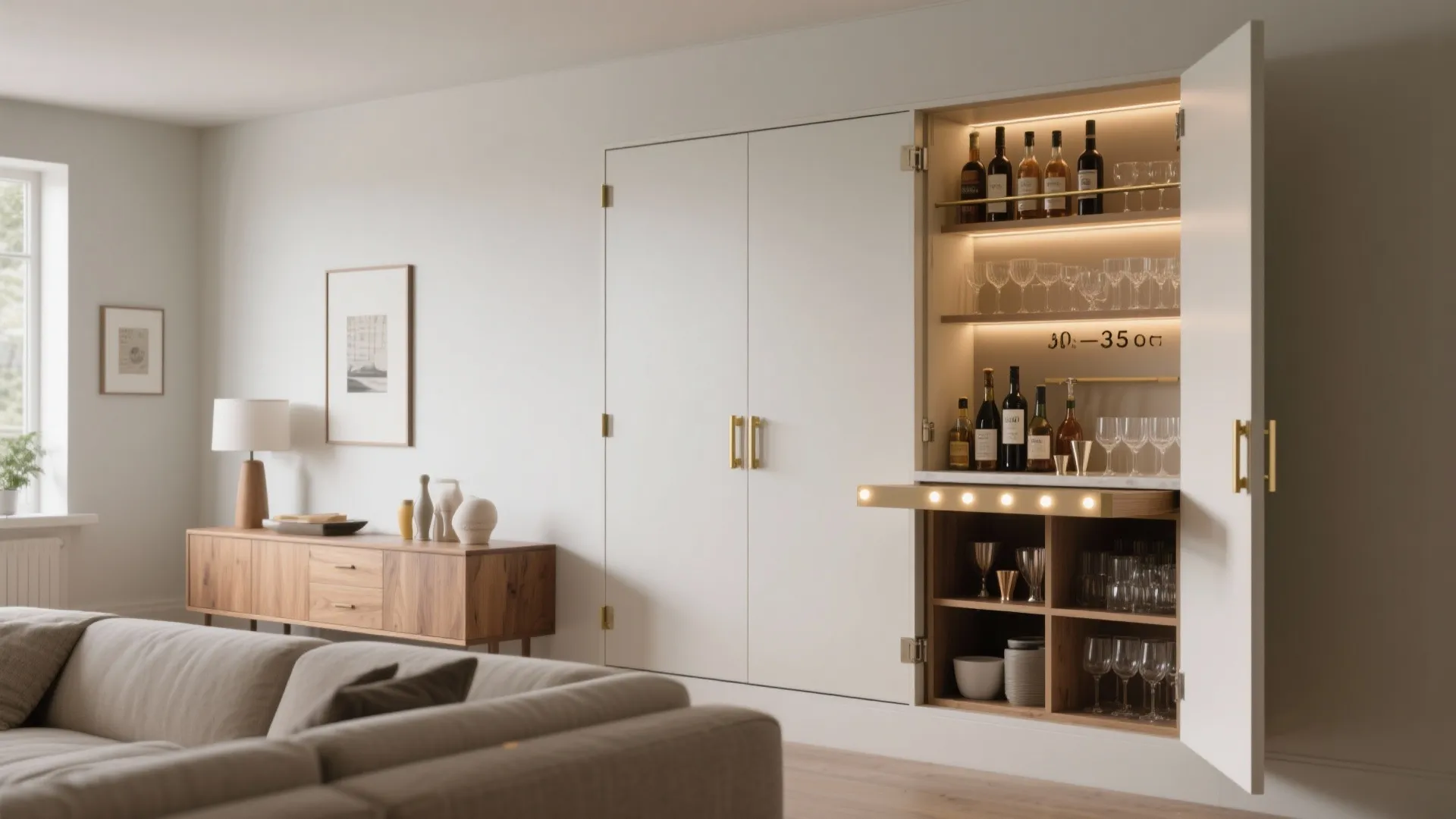 Hidden Bar Inside a Console