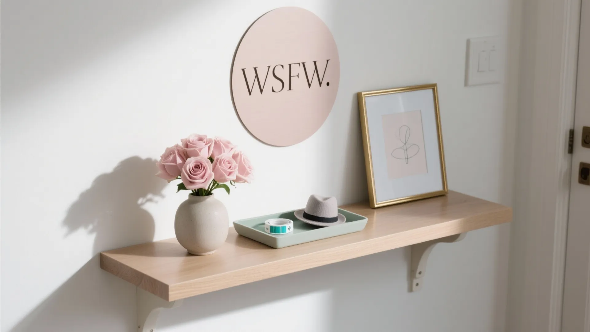 Entry Console Styling: Florals, Name Plaque, and Keepsake Tray