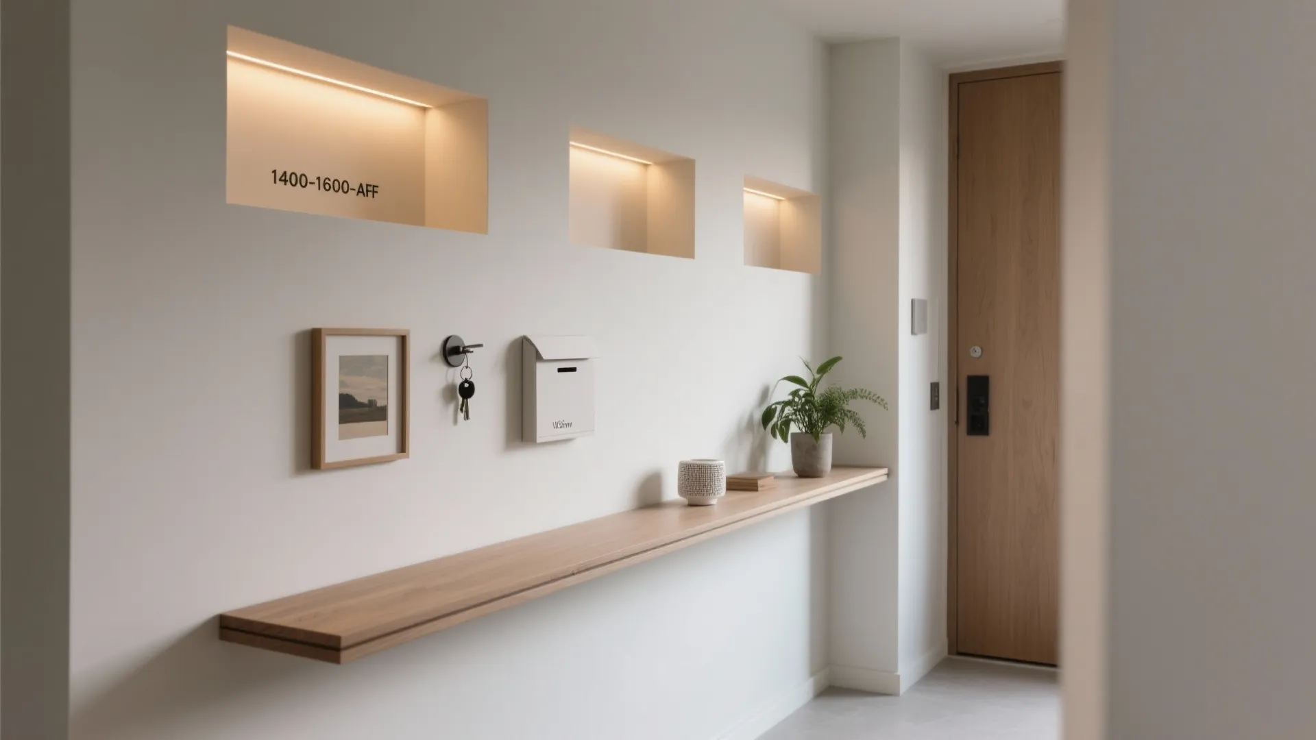 Slim Console + Built-In Niches on One Side