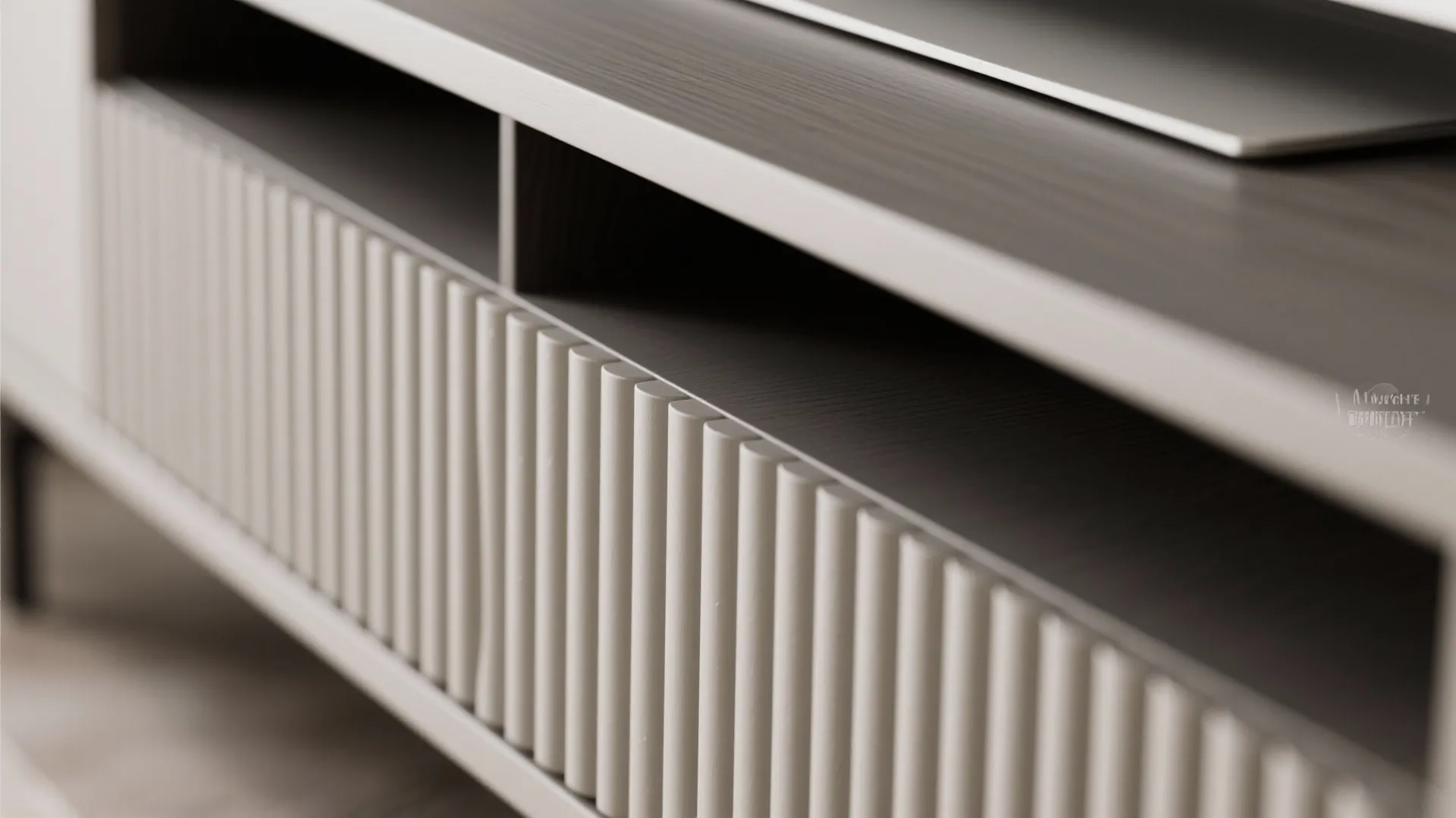 Half-Height Console Screen With Hidden Storage