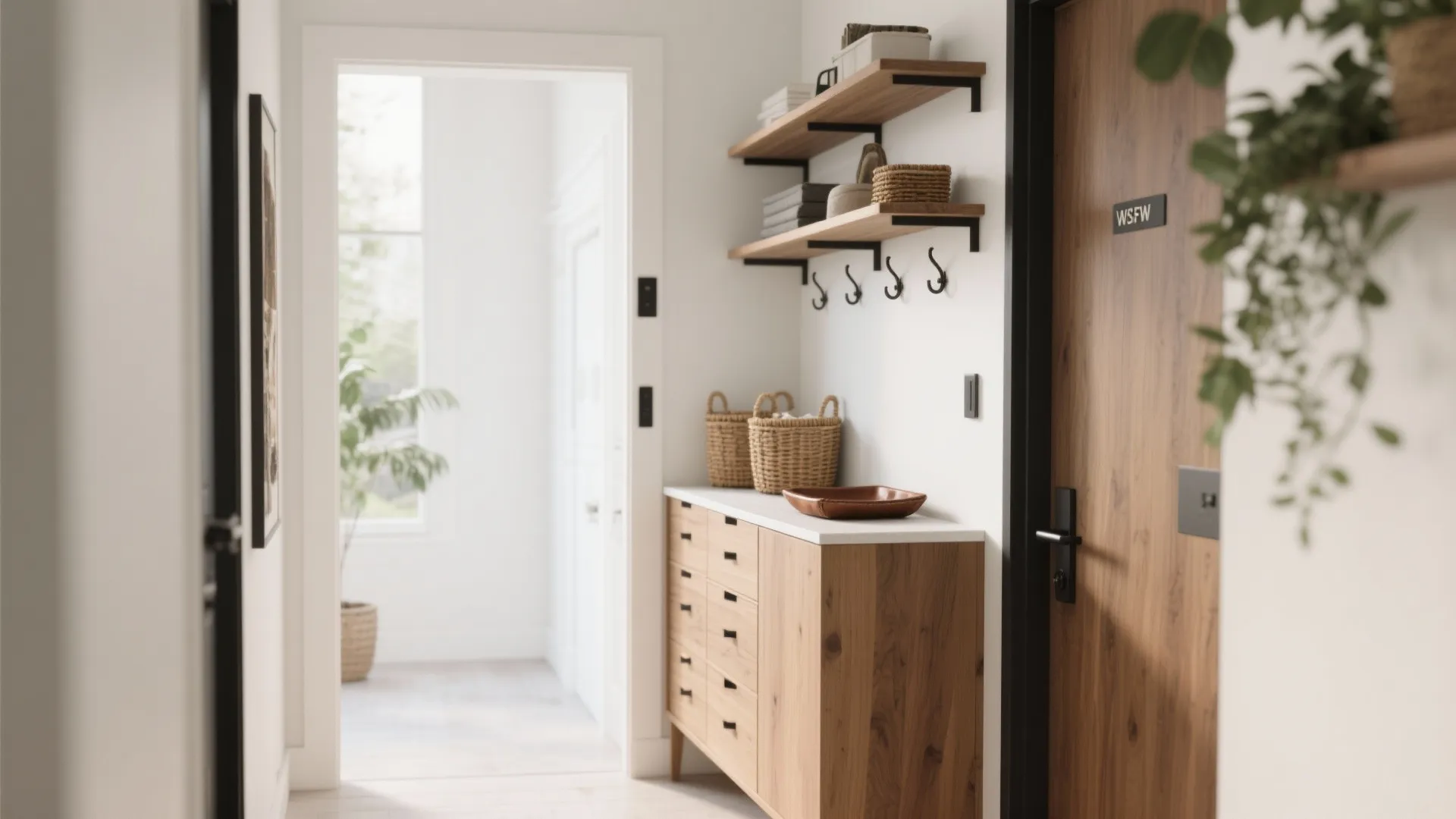 Half-Height Console + Open Shelving Divider