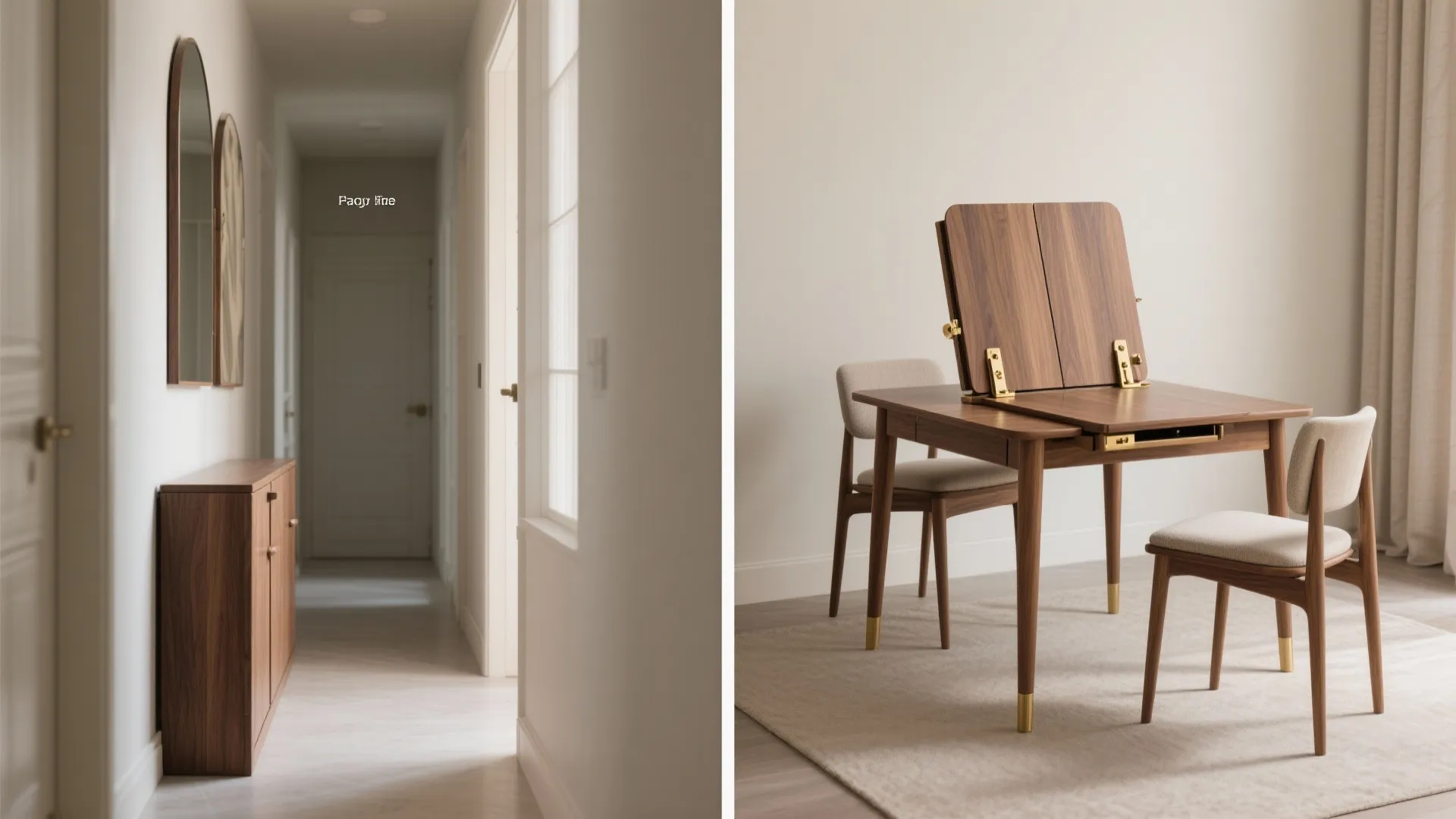 5. Double-duty surfaces: console by day, dining by night