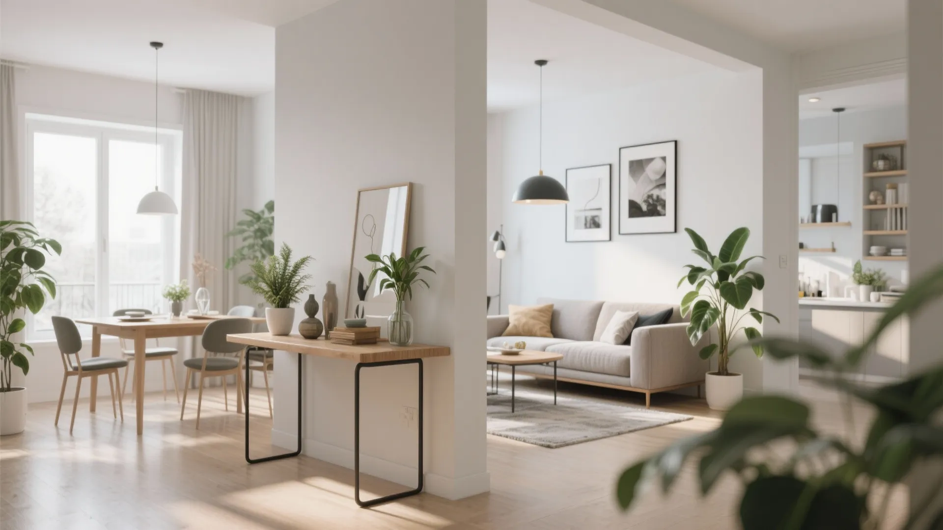 5. Use a Console Table as a Divider