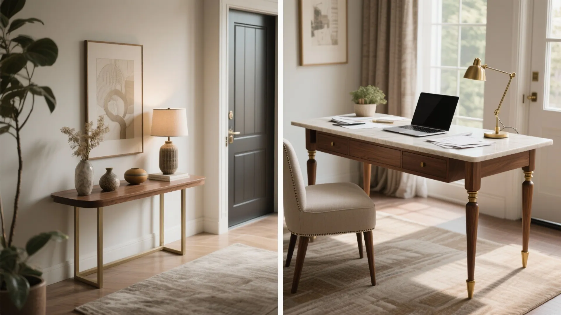 4. Convertible Console-to-Desk