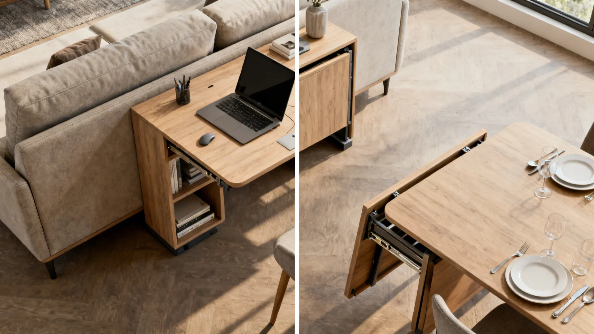 4. Convertible console-to-table