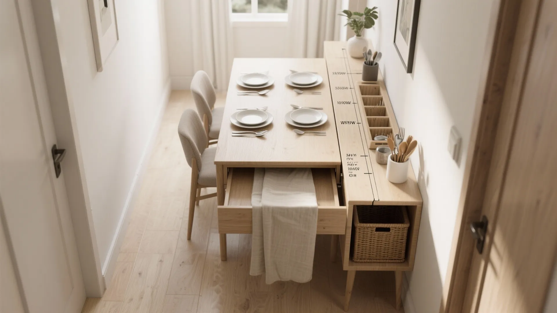 3. Narrow console-to-table conversion