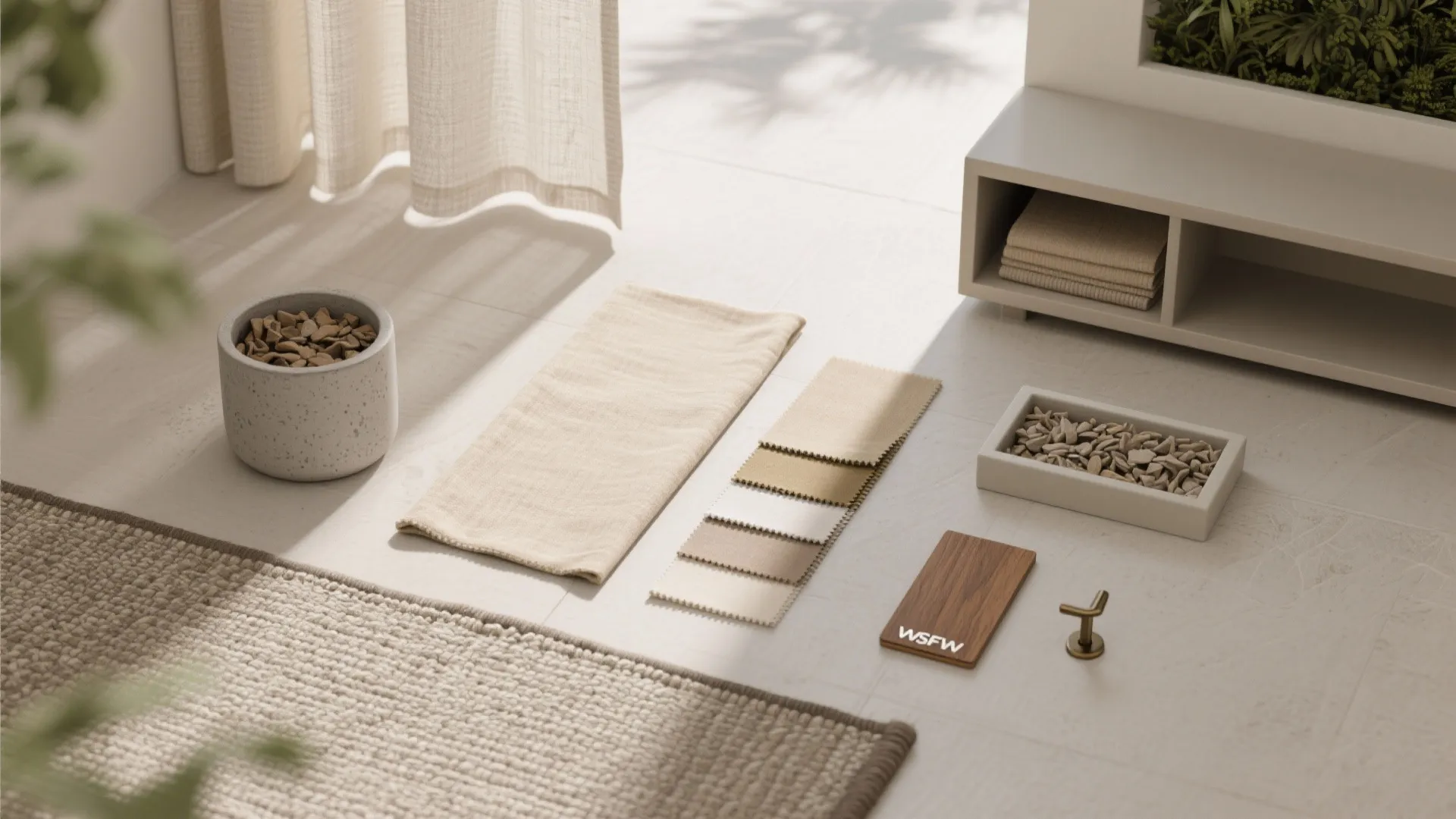 Indoor-Outdoor Continuity: Color, Curtains, and Compact Storage