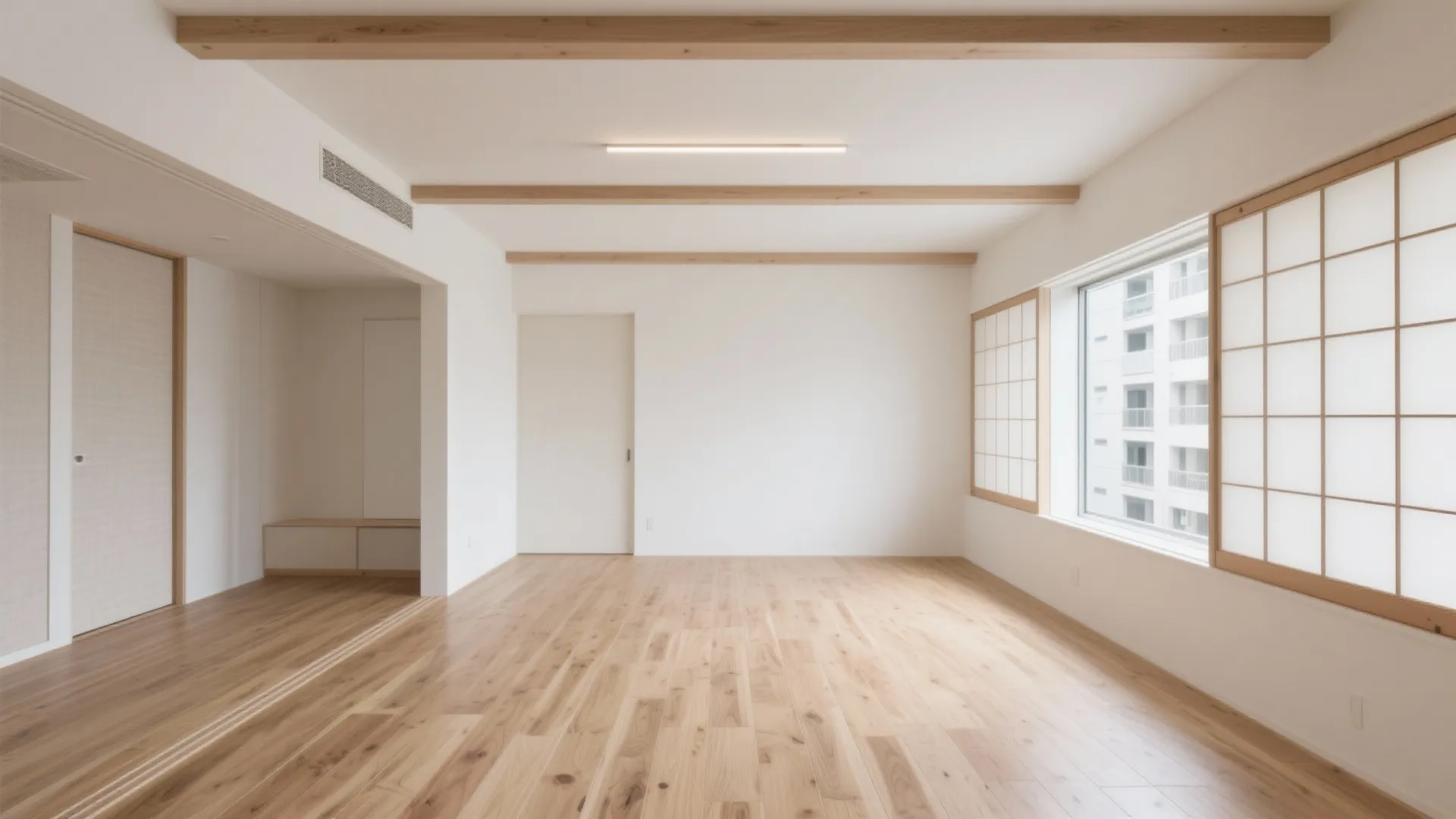 Tips 2: 天井と床の“連続性”で広さをつくる（東京小戸型・日式風格）