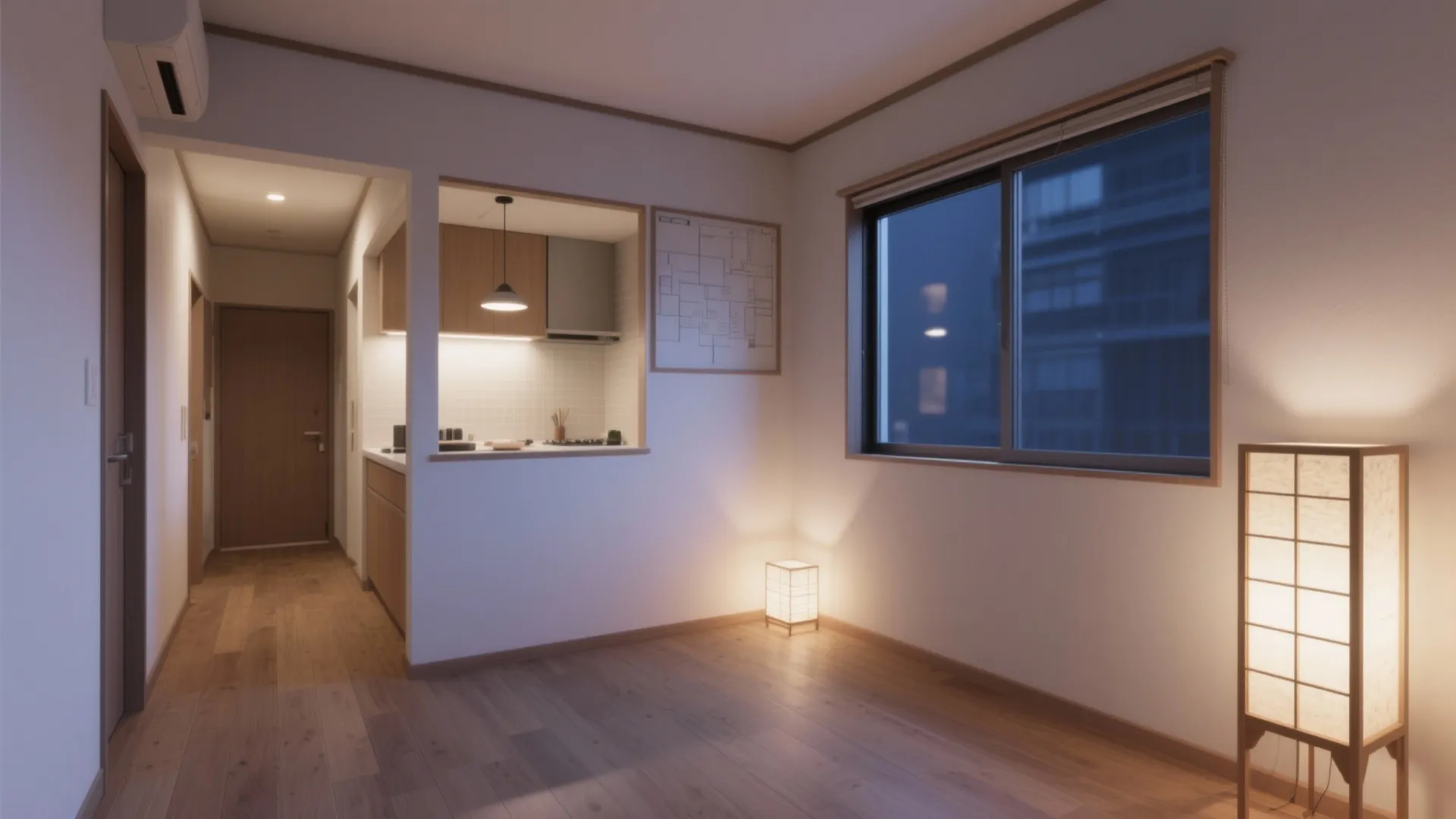 Tips 5: 床・壁・照明の3点で広く見せる（収纳技巧と動線規画の見え方補正）