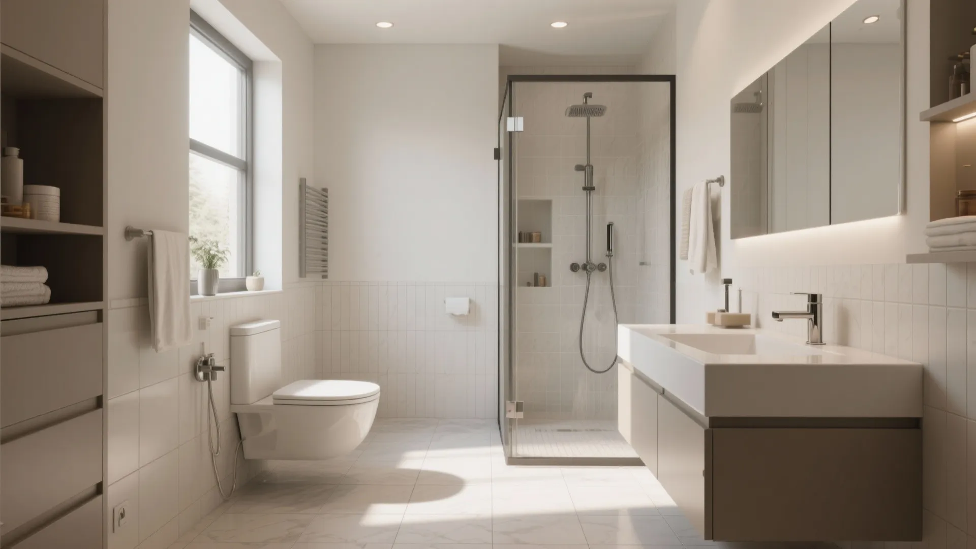 10. Continuous Floor-to-Shower Tile