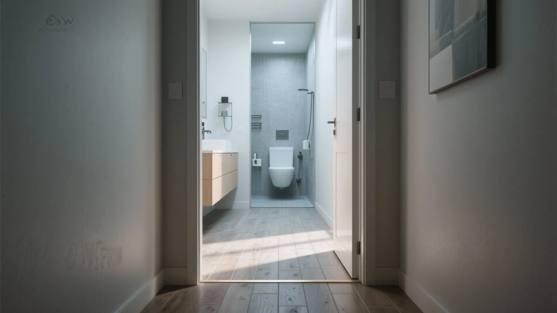 4. Continuous flooring into adjacent rooms